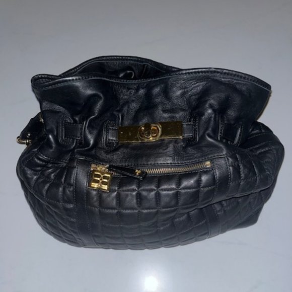 BCBG MaxAzria - Black Quilted Purse with Snap Buckle - Picture 3 of 4